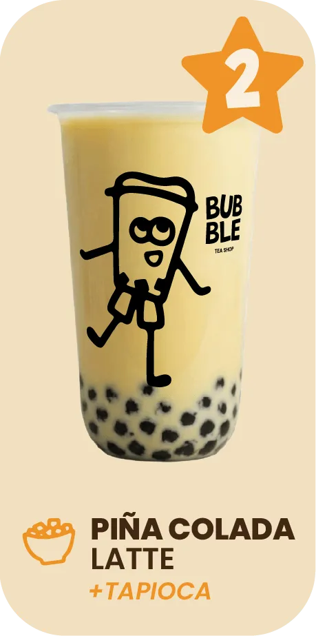 Puesto 2 del Top 10: Piña Colada Latte con Tapioca