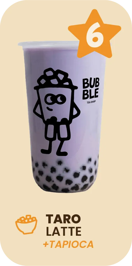 Puesto 6 del Top 10: Taro Latte con Tapioca