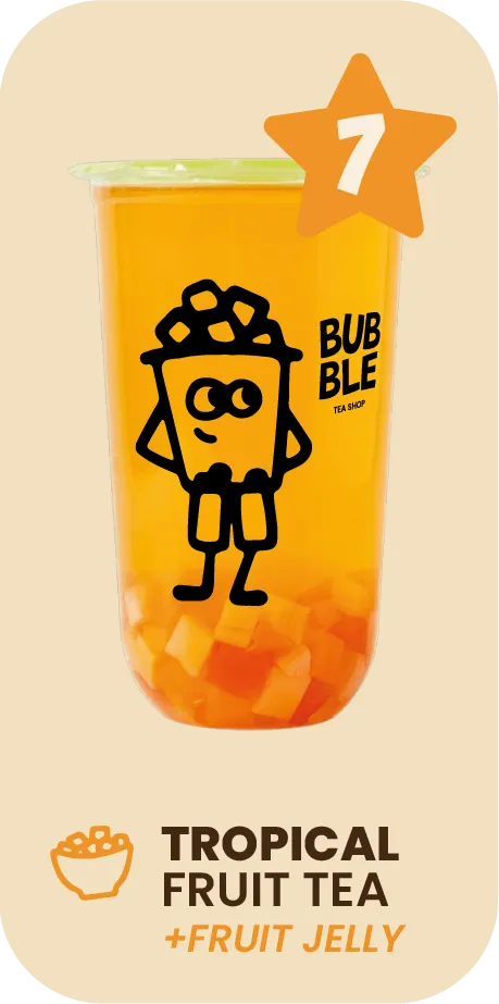 Puesto 7 del Top 10: Tropical Fruit Tea con Fruit jelly